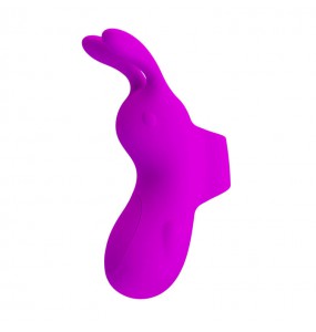 PRETTY LOVE - Bunny Finger Vibrator (Chargeable - Purple)